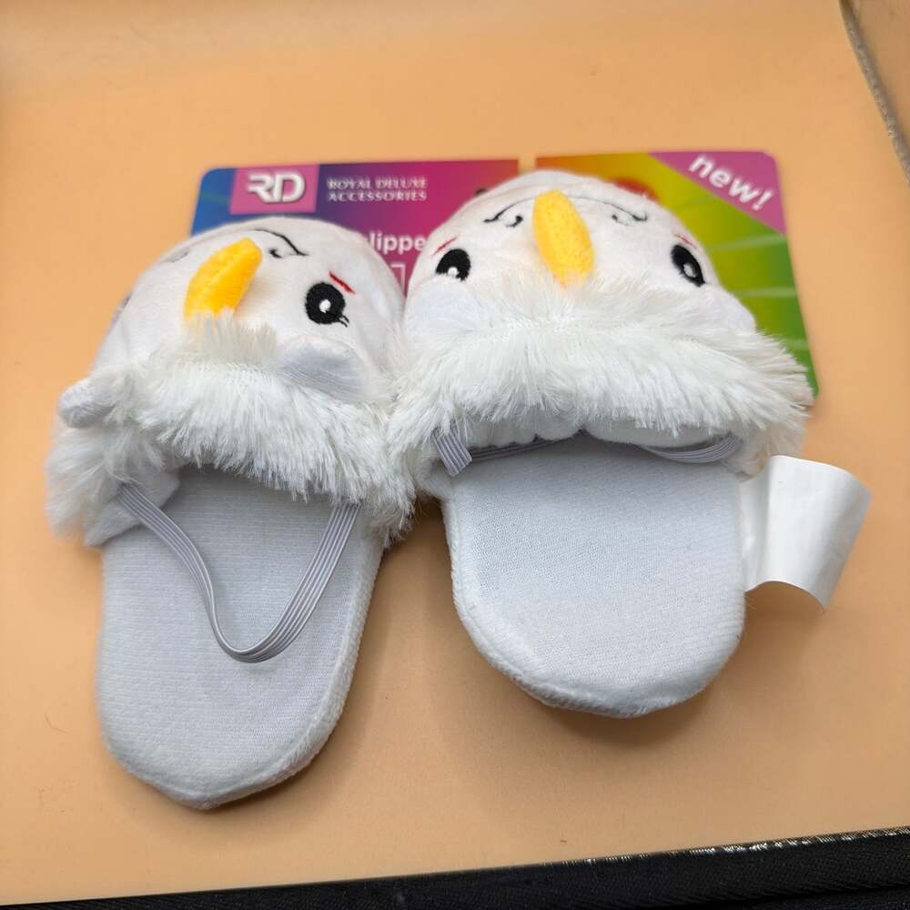 Royal Deluxe Accessories Toddler Plush Snowman Slippers Size Small 8-9